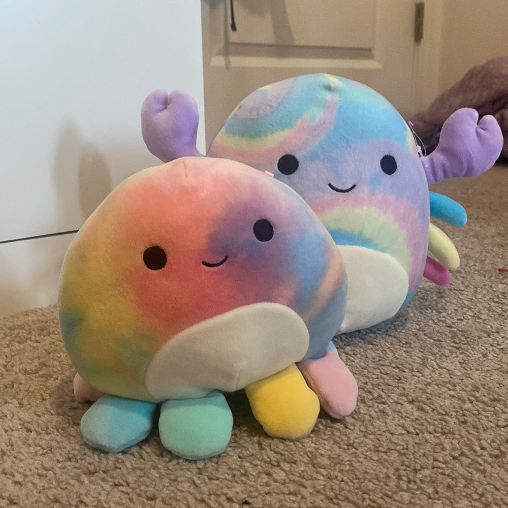 Pair of Squishmallows- sea animal theme